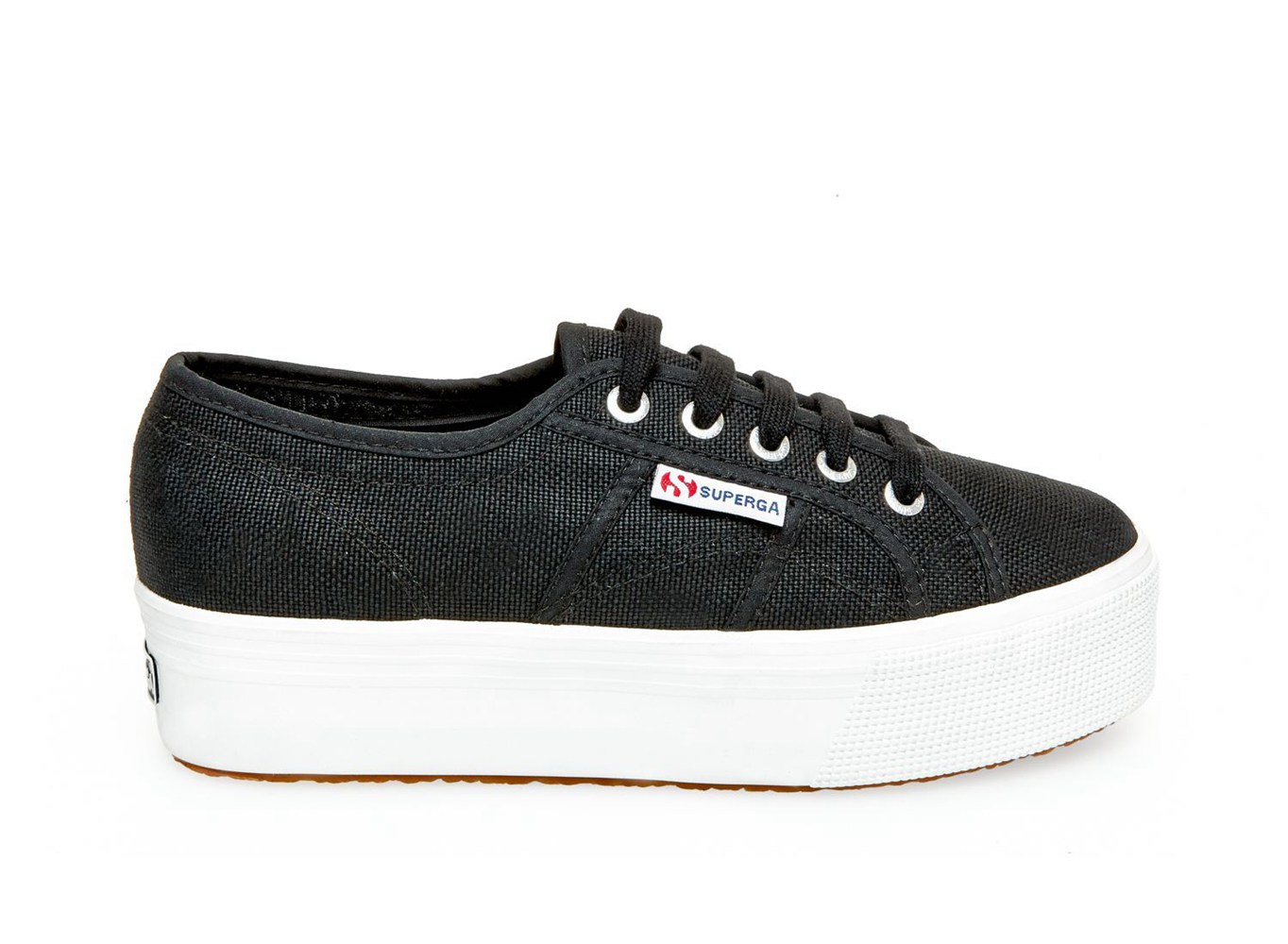 Alpargata Superga Mujer Negras/Blancas - 2790 Acotw - 672381NIA
